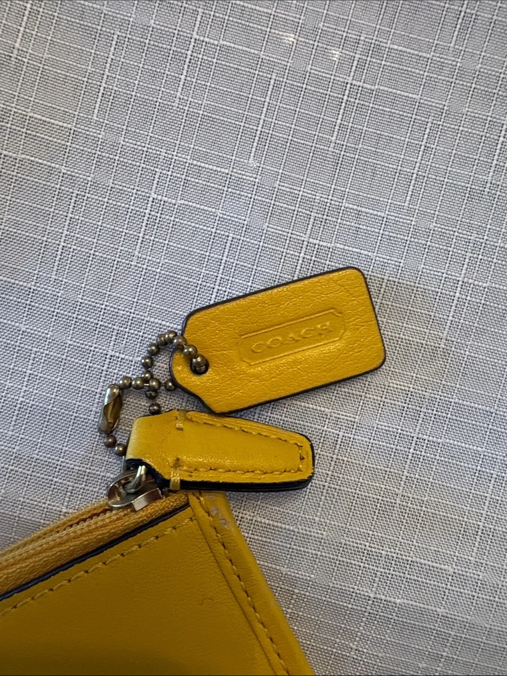 Coach Yellow Leather Pencil Pouch